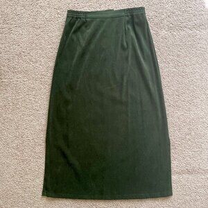 Vintage David Hollis Green Midi Skirt Womens Size PS Cottagecore Casual